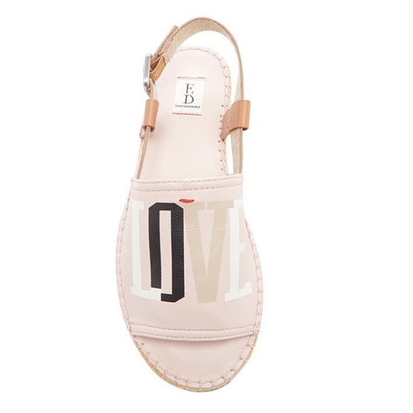 ED by Ellen DeGeneres Pink Blossom “Love” Logo Skylin Espadrilles Women Size 7 - Picture 2 of 8